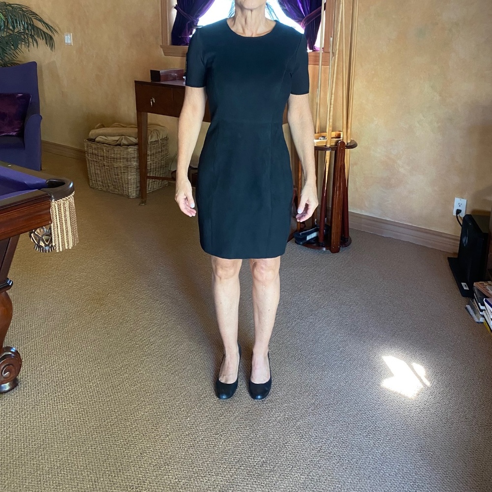 Elie Tahari Black Suede Dress size 0